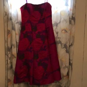 Strapless floral dress